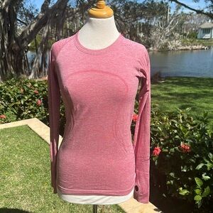Lululemmon Swiftly Tech Rare Pink sparkle long sleeve